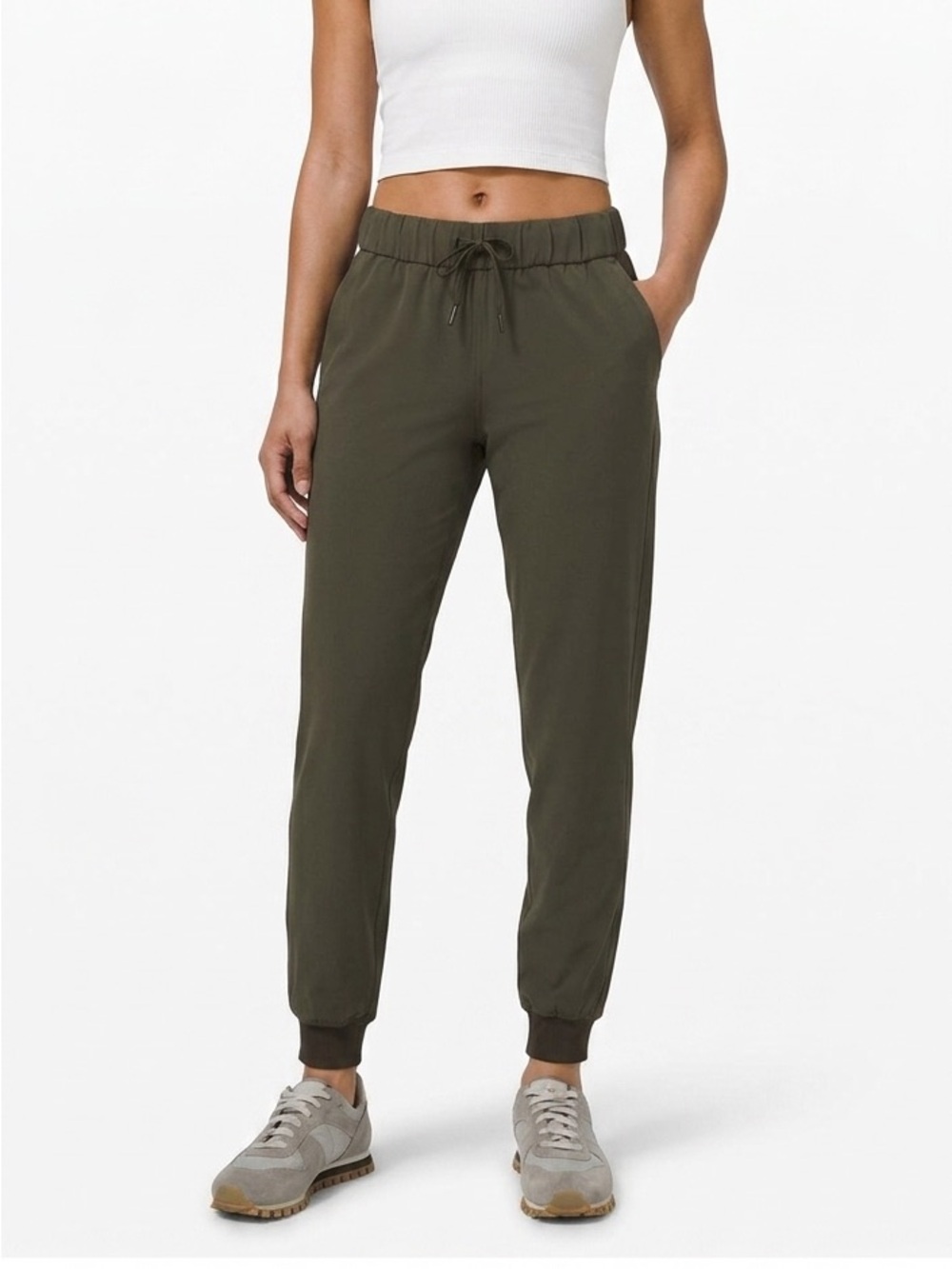 lululemon athletica “On the Fly” Olive Joggers, crisp tag, athleisure, track - Picture 3 of 14
